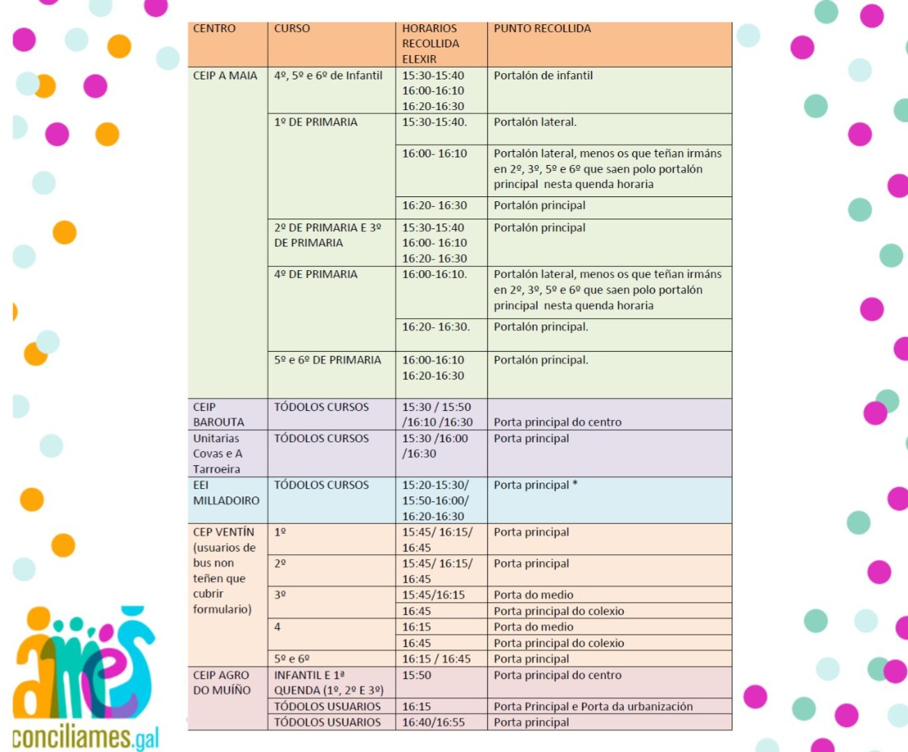 Horarios curso 25/26
